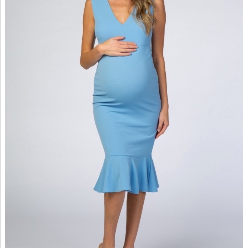 Blue Maternity Dress
